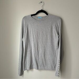 J. McLaughlin Jamey gray striped crewneck sweater‎ top